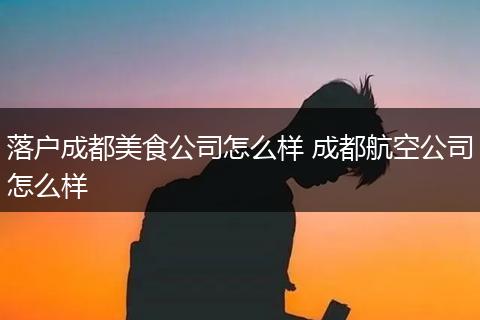 落户成都美食公司怎么样 成都航空公司怎么样