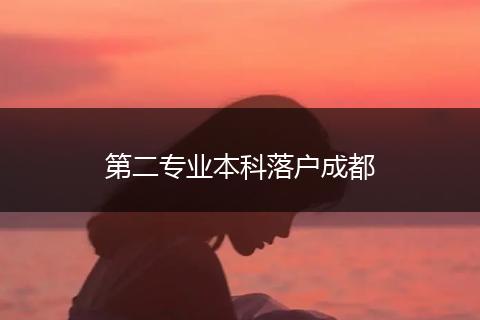 第二专业本科落户成都