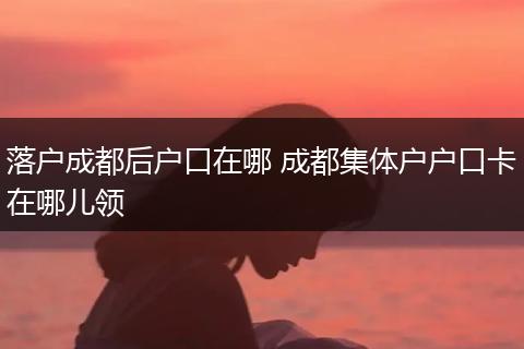落户成都后户口在哪 成都集体户户口卡在哪儿领