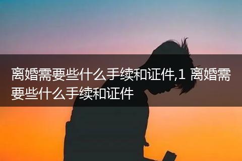 离婚需要些什么手续和证件,1 离婚需要些什么手续和证件