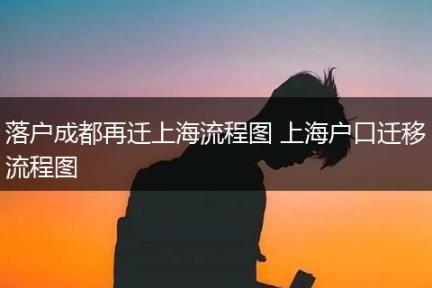 落户成都再迁上海流程图 上海户口迁移流程图