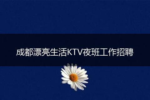 成都漂亮生活KTV夜班工作招聘