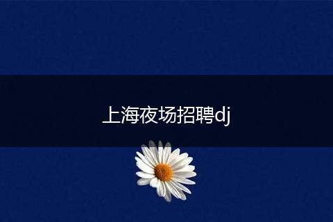 上海夜场招聘dj