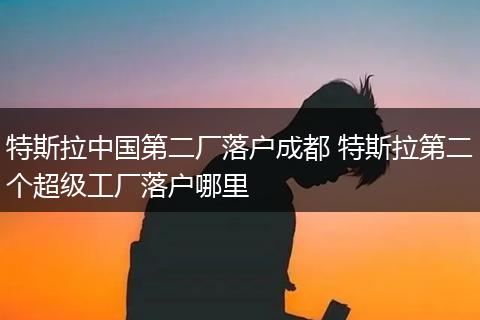 特斯拉中国第二厂落户成都 特斯拉第二个超级工厂落户哪里