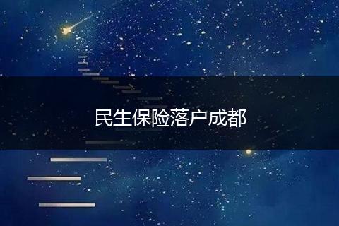 民生保险落户成都