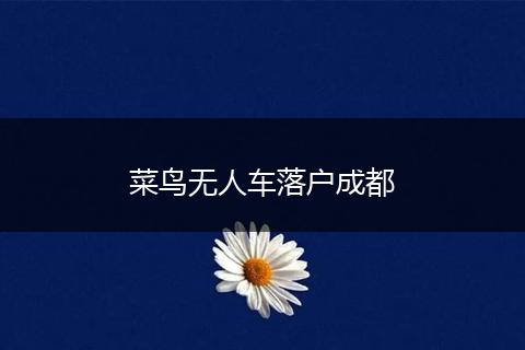 菜鸟无人车落户成都