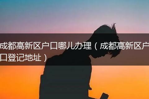 成都高新区户口哪儿办理（成都高新区户口登记地址）