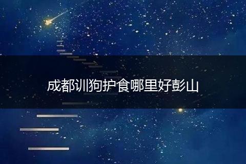 成都训狗护食哪里好彭山