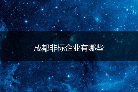 成都非标企业有哪些