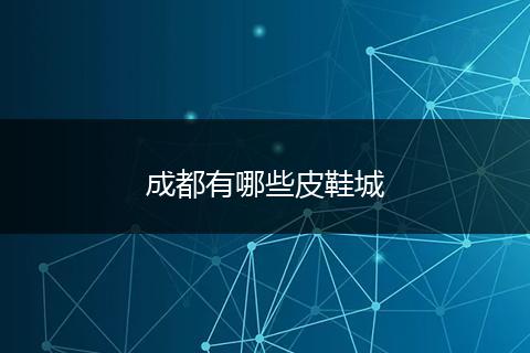 成都有哪些皮鞋城