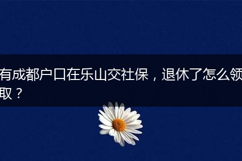 有成都户口在乐山交社保，退休了怎么领取？