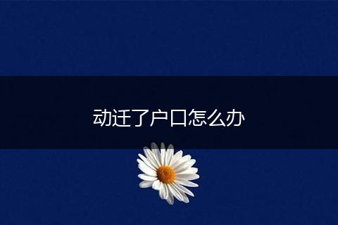 动迁了户口怎么办