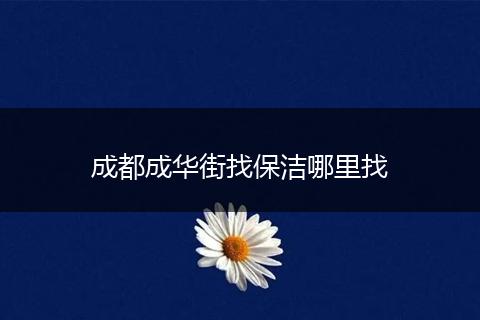 成都成华街找保洁哪里找