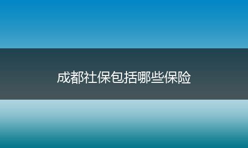 成都社保包括哪些保险