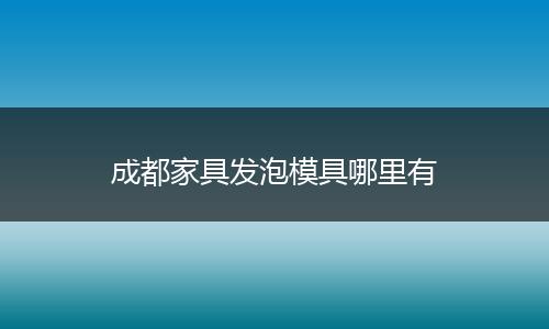 成都家具发泡模具哪里有