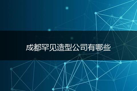 成都罕见造型公司有哪些