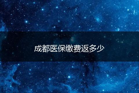成都医保缴费返多少