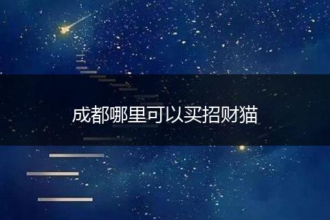 成都哪里可以买招财猫