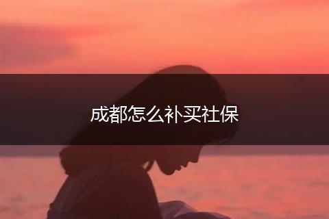 成都怎么补买社保