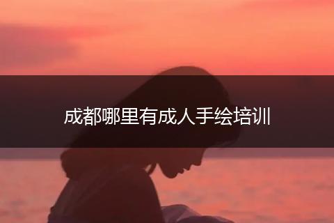 成都哪里有成人手绘培训