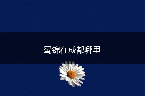 蜀锦在成都哪里