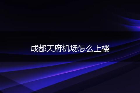 成都天府机场怎么上楼
