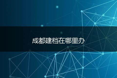 成都建档在哪里办