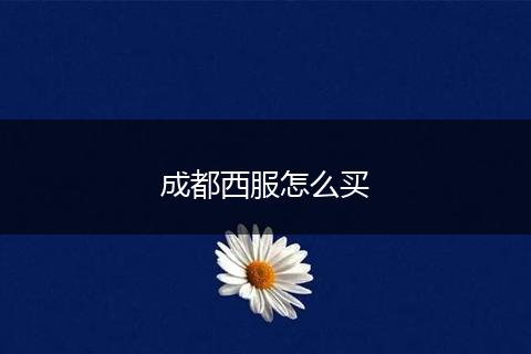 成都西服怎么买