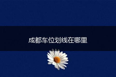 成都车位划线在哪里