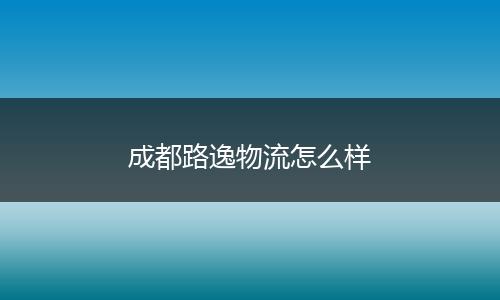 成都路逸物流怎么样