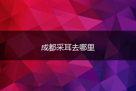 成都采耳去哪里