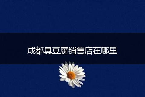 成都臭豆腐销售店在哪里