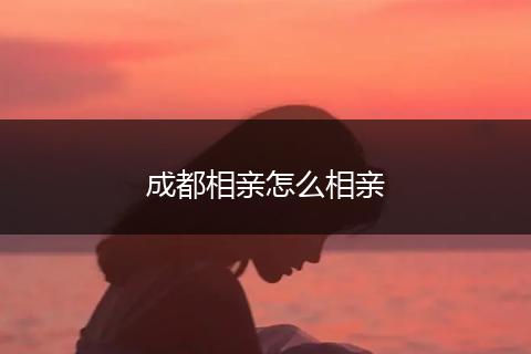 成都相亲怎么相亲