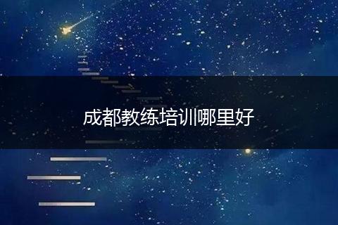 成都教练培训哪里好