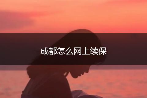 成都怎么网上续保