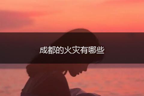 成都的火灾有哪些