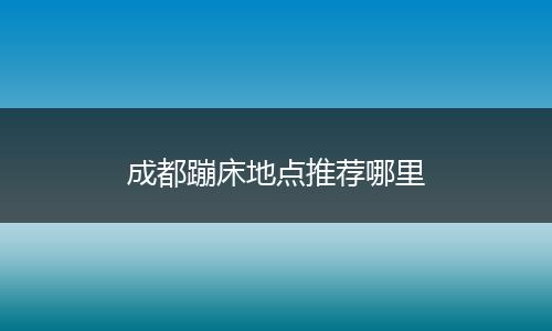 成都蹦床地点推荐哪里