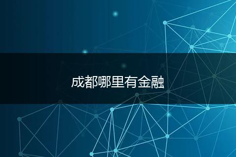 成都哪里有金融