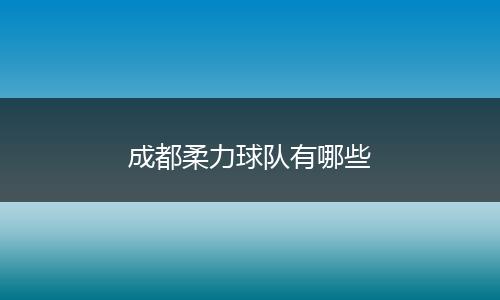 成都柔力球队有哪些