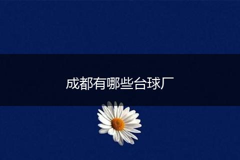 成都有哪些台球厂