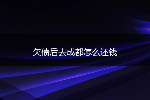 欠债后去成都怎么还钱