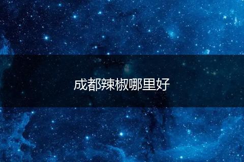 成都辣椒哪里好