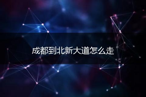 成都到北新大道怎么走