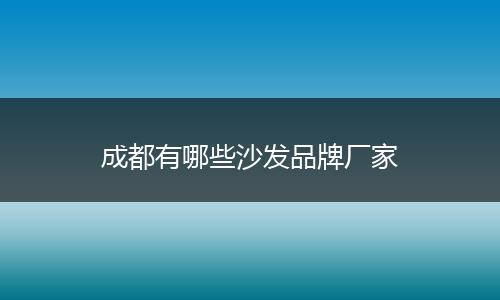成都有哪些沙发品牌厂家