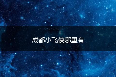 成都小飞侠哪里有