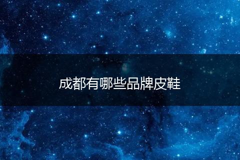 成都有哪些品牌皮鞋