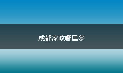 成都家政哪里多