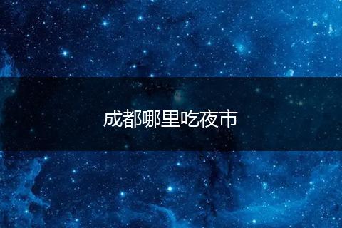 成都哪里吃夜市