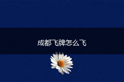 成都飞牌怎么飞