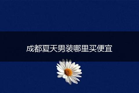 成都夏天男装哪里买便宜